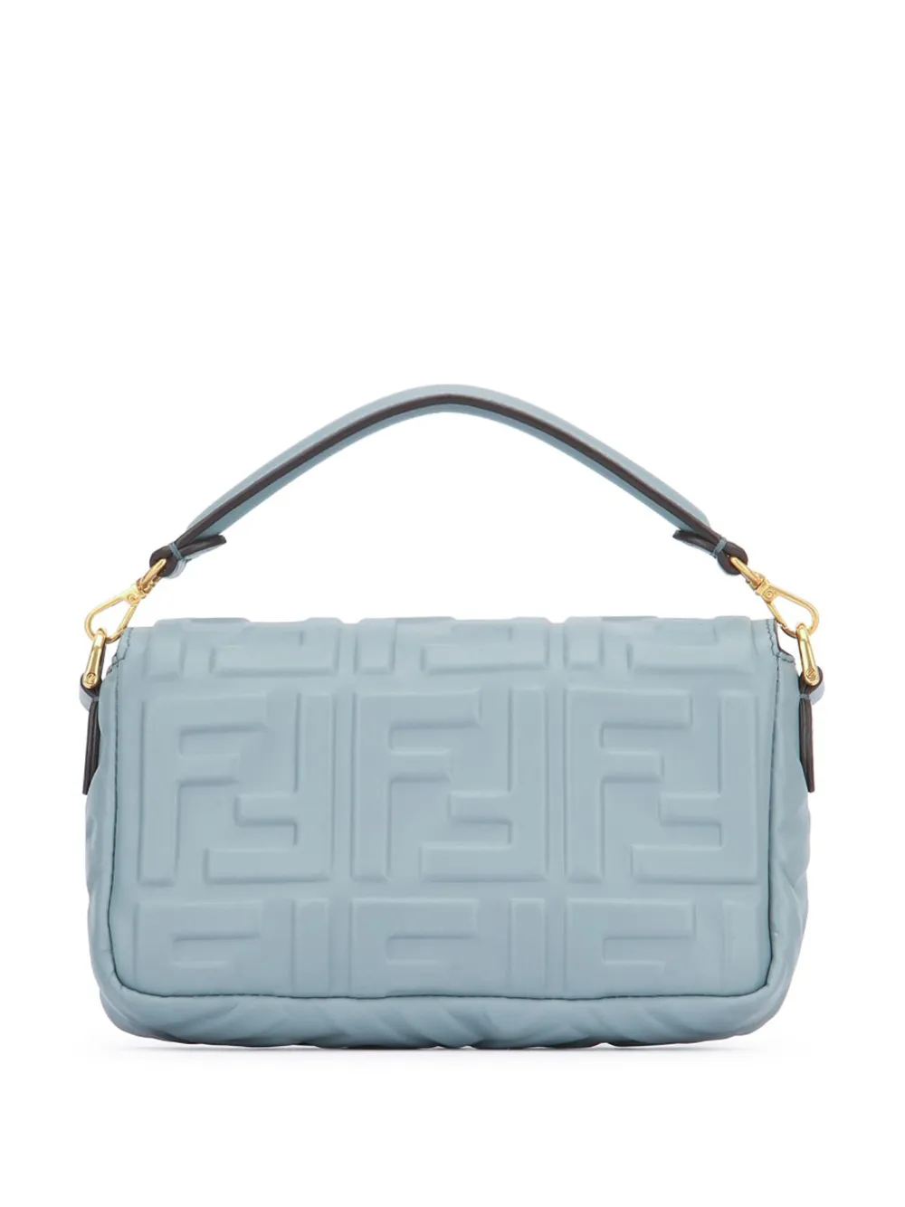 FENDI mini Baguette embossed tote bag - Blauw