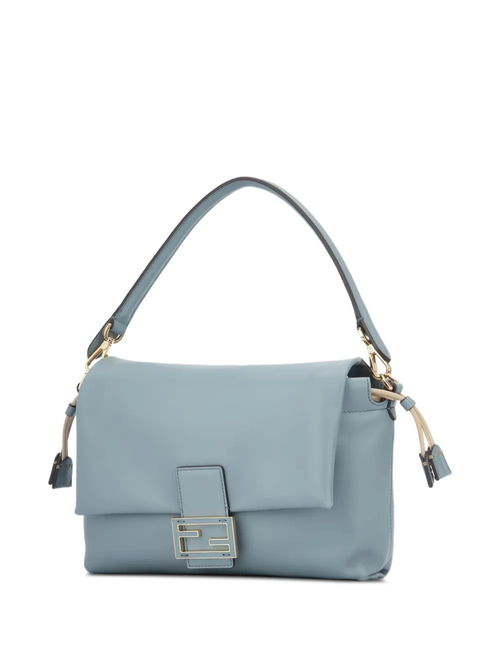  Fendi Mamma Baguette Medium Drawstring Shoulder Bag - Blue 