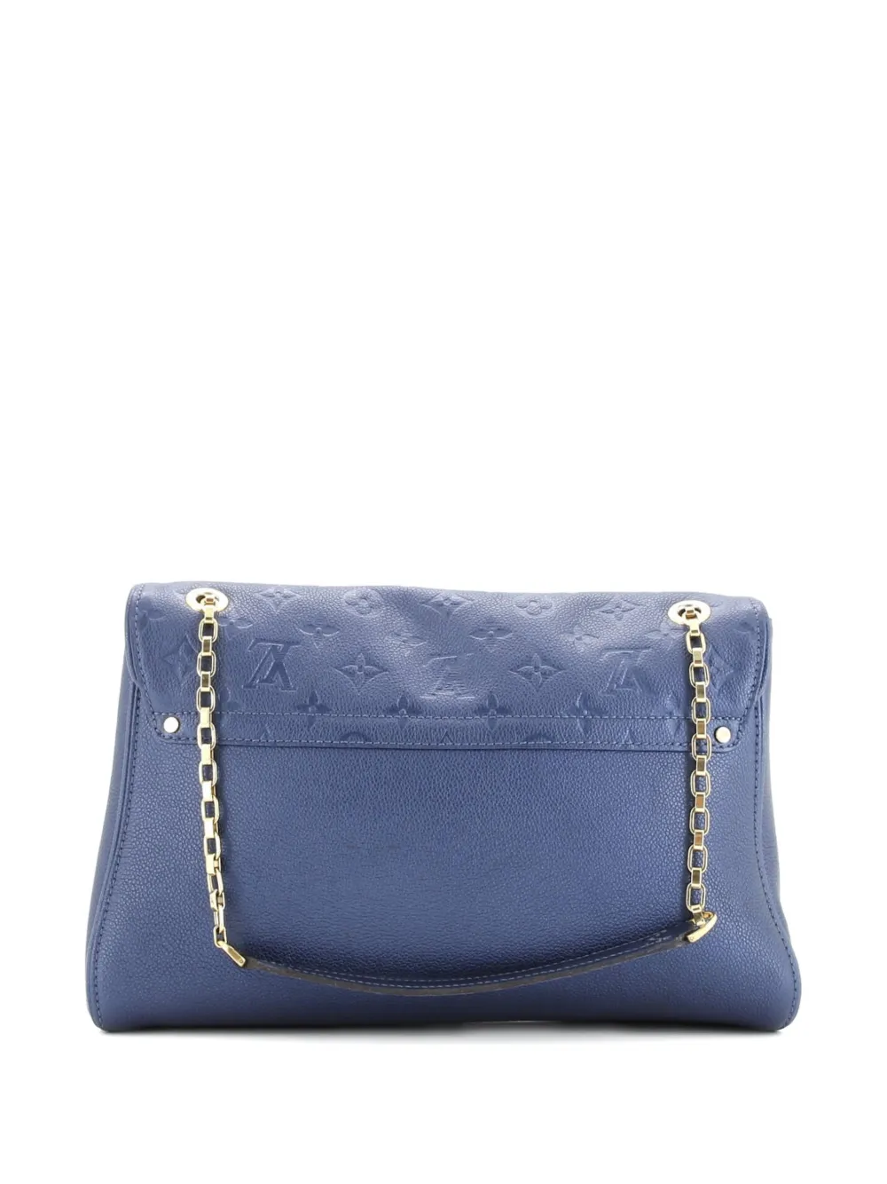 LOUIS VUITTON Pre-owned Saint Germain Handbag Monogram Empreinte Leather Mm Shoulder Bag In Blue