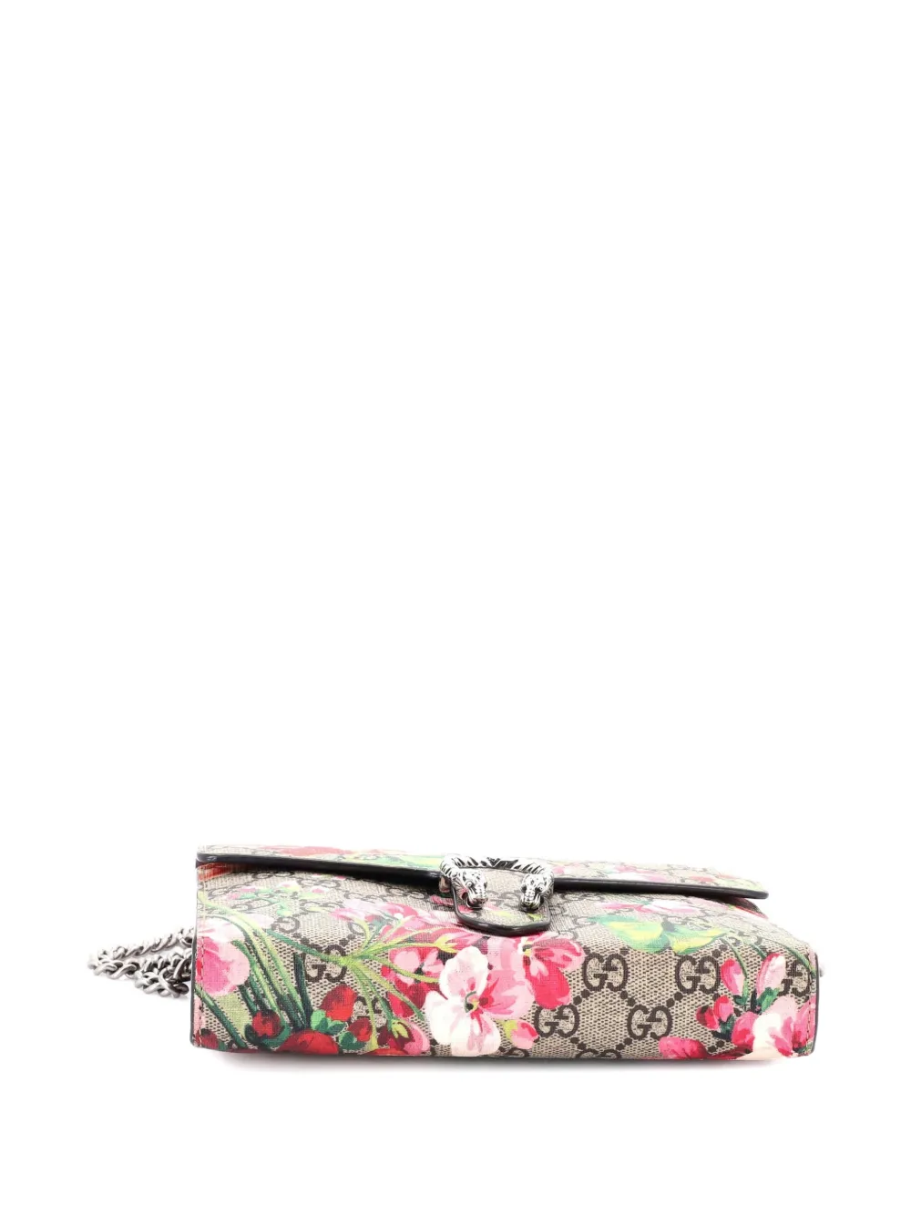 Dionysus Chain Wallet Blooms Print Gg Coated Canvas Small Crossbody Bag