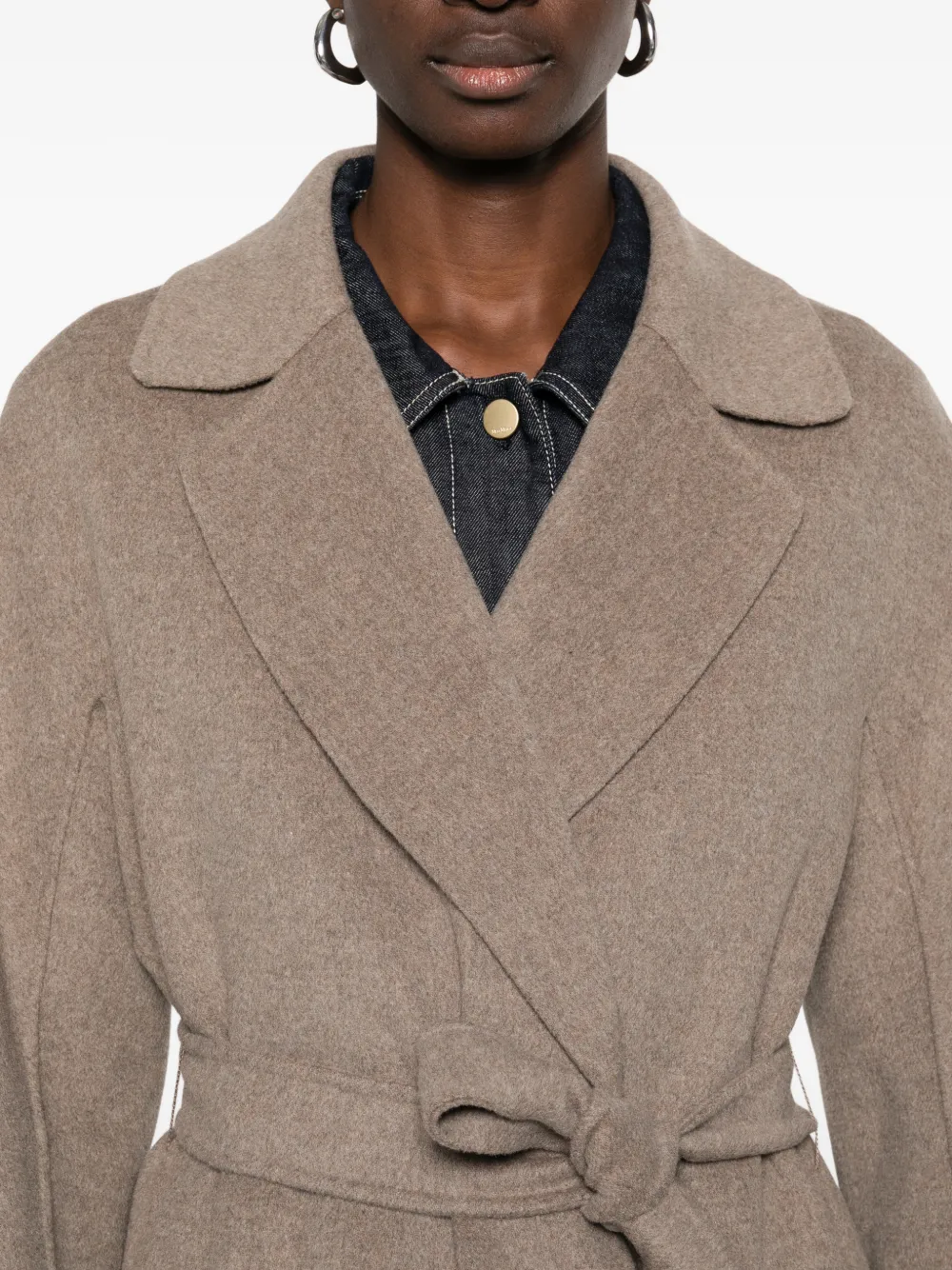 'S Max Mara Jas met ceintuur Bruin