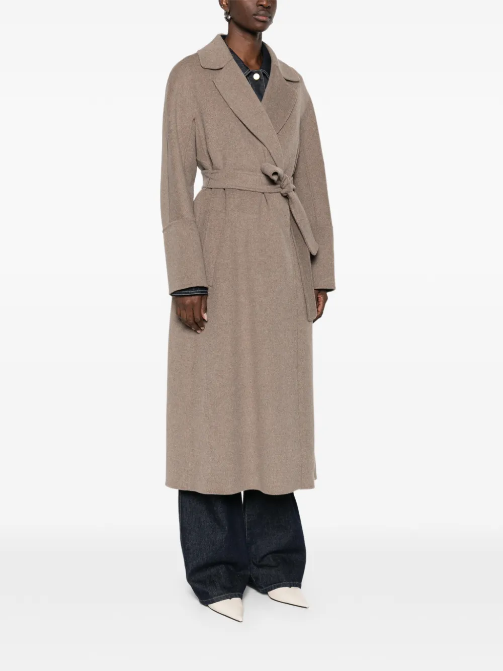  's Max Mara Belted Coat - Brown 