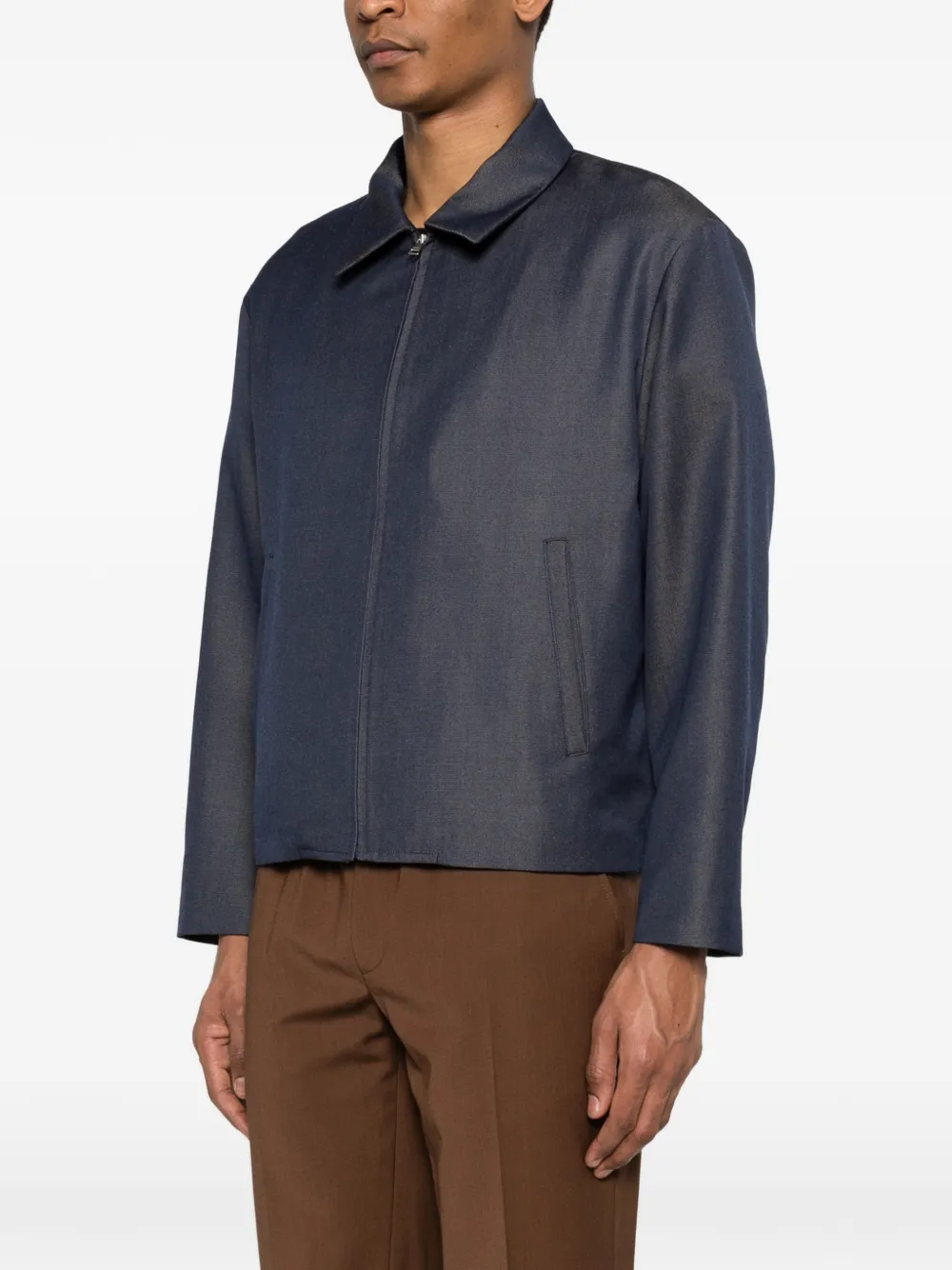 Zipped Shirt Jacket