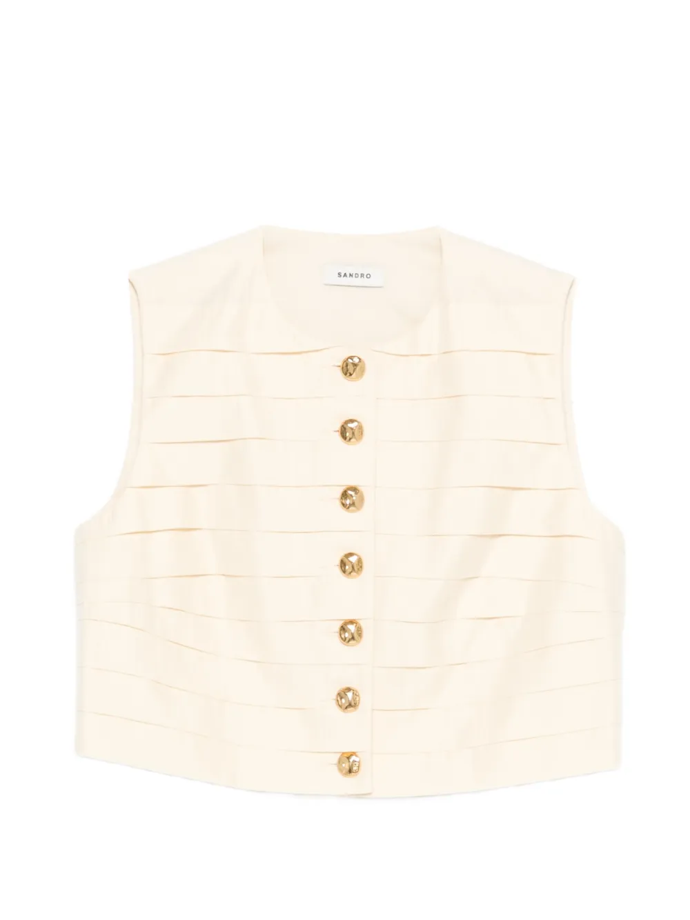 SANDRO Kinsley button waistcoat - Nude