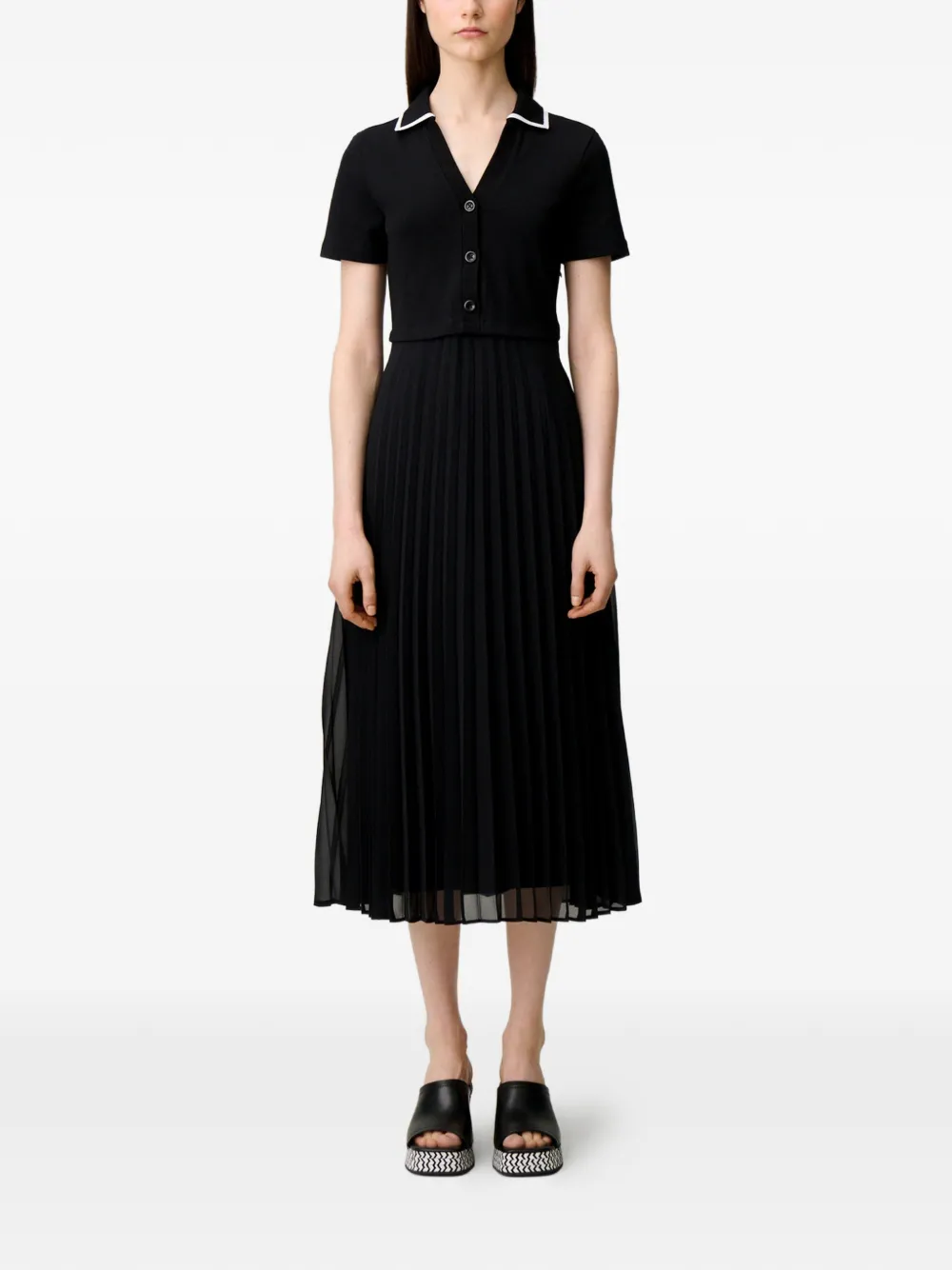Claudie Pierlot Flowy jurk Zwart