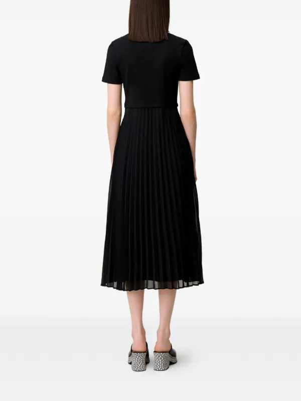 black flowy dresses A-Line Maxi Dress with Side Slits in A Line 2 Black Flowy Flared Sleeve Dress