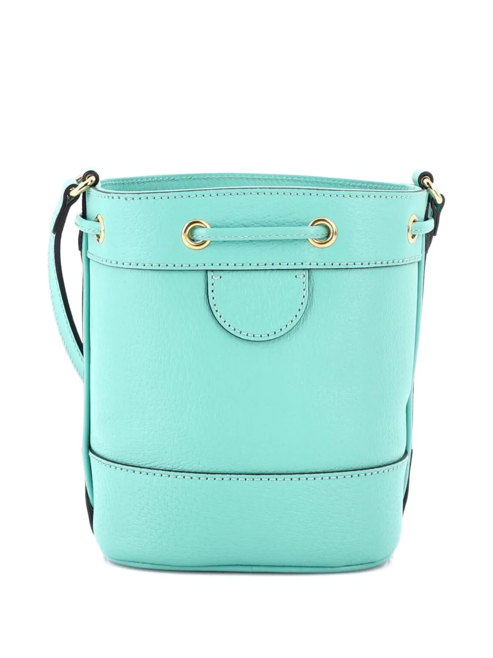 Pre-owned Gucci Ophidia Leather Mini Bucket Bag In Green