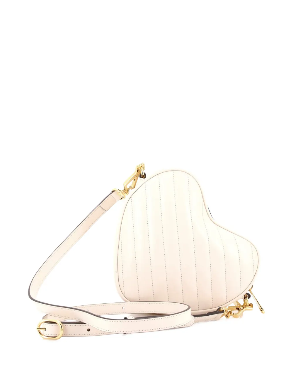 Interlocking G Heart Diagonal Quilted Leather Mini Shoulder Bag