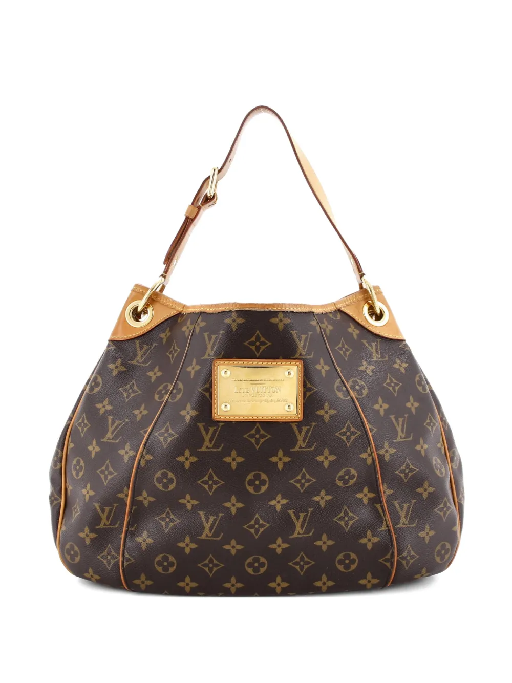 Pre-owned Louis Vuitton Galliera Handbag Monogram Canvas Pm Hobo Bag In Brown