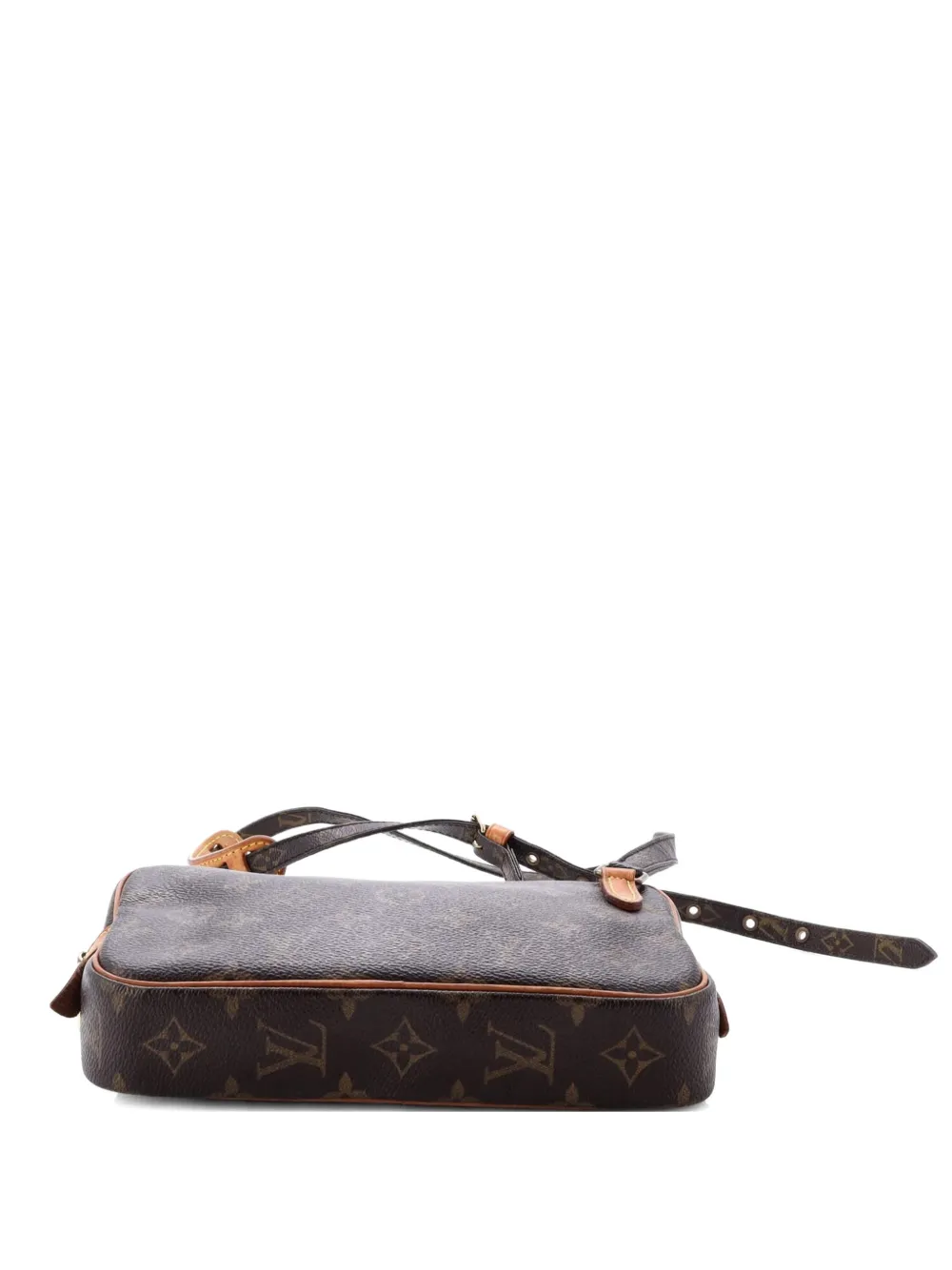 Pre-owned Louis Vuitton Pochette Marly Bandouliere Bag Monogram Canvas Crossbody Bag In Brown