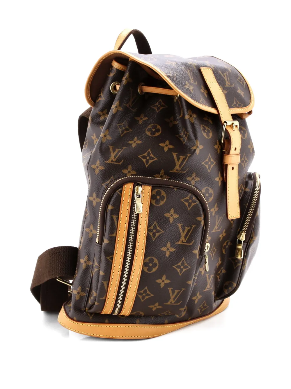 Pre-owned Louis Vuitton Bosphore Monogram Canvas Backpack In Brown