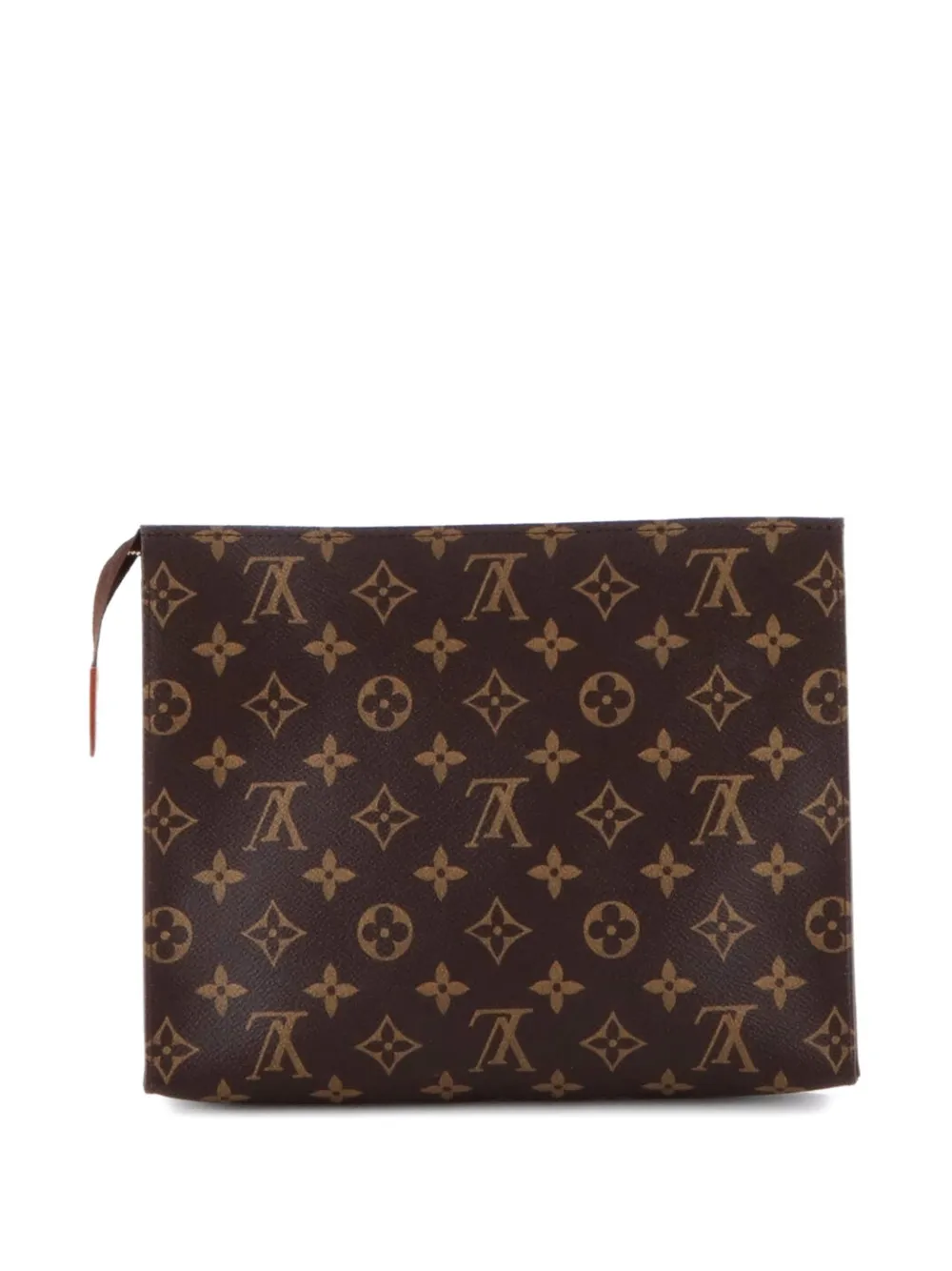 Pre-owned Louis Vuitton Toiletry Pouch Monogram Canvas 26 Clutch Bag In Brown