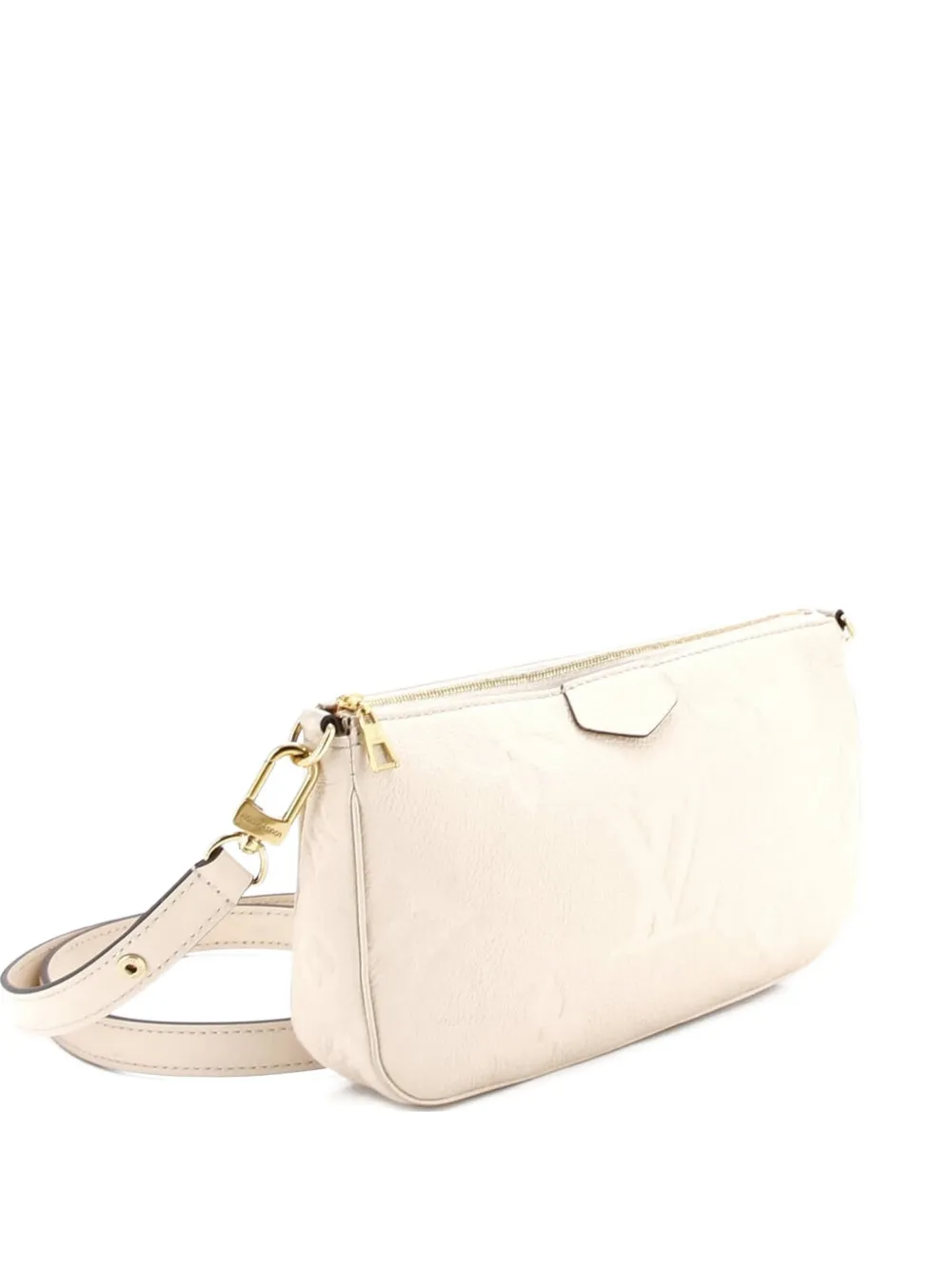 Pre-owned Louis Vuitton Multi Pochette Accessoires Monogram Empreinte Giant Crossbody Bag In Neutral