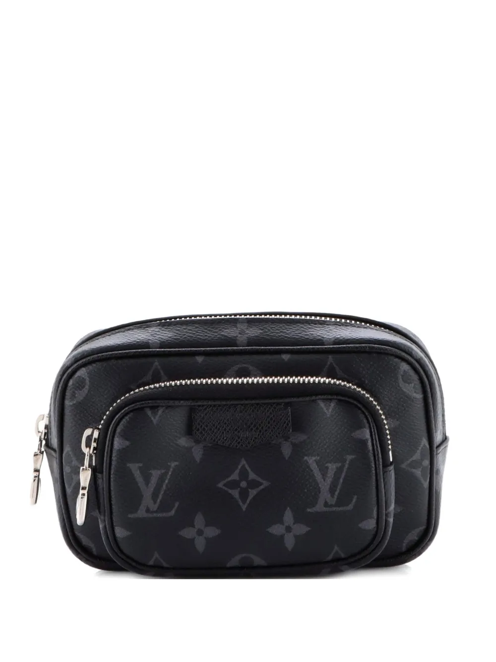 Pre-owned Louis Vuitton Outdoor Pouch Monogram Taigarama Crossbody Bag In Black