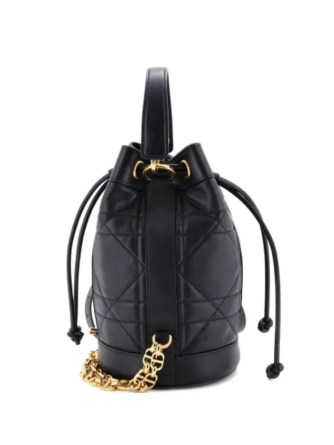 Christian Dior Pre-Owned Drawstring Macrocannage Quilt Calfskin Small backpack