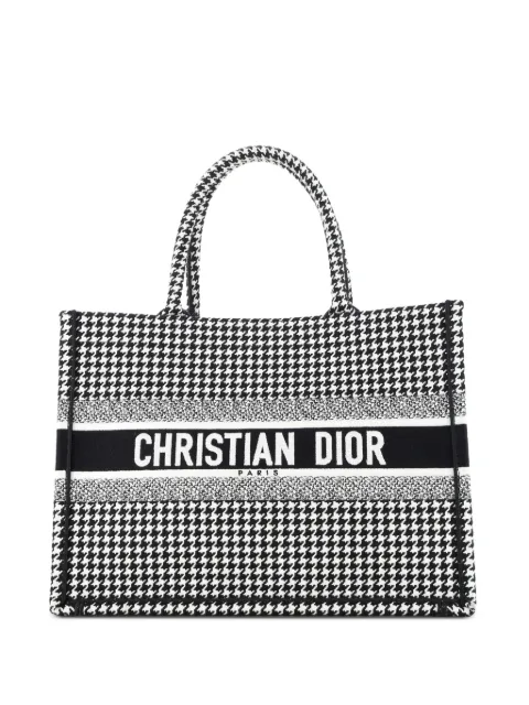 Christian Dior Pre-Owned Book Houndstooth Canvas Medium tote bag