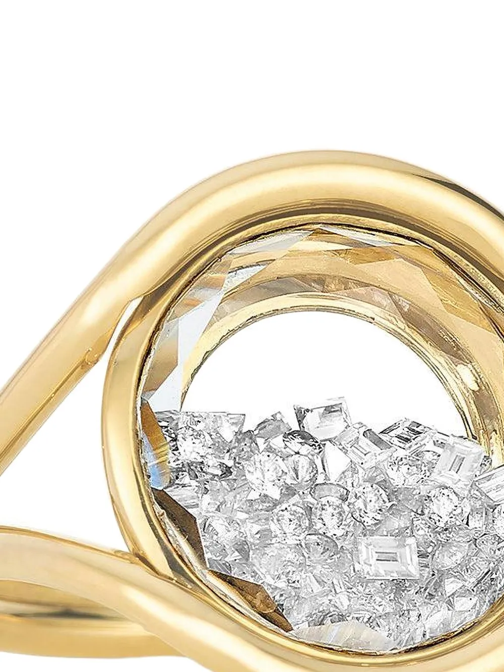  Moritz Glik Cascavel Circle Diamond Ring - Gold 