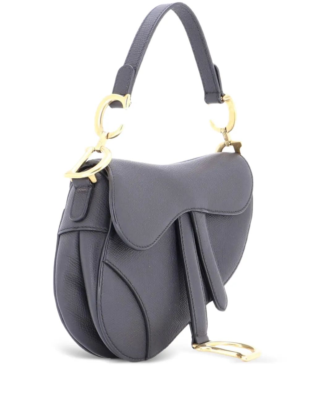 Christian Dior Pre-Owned Saddle Handbag Leather Mini shoulder bag - Nero