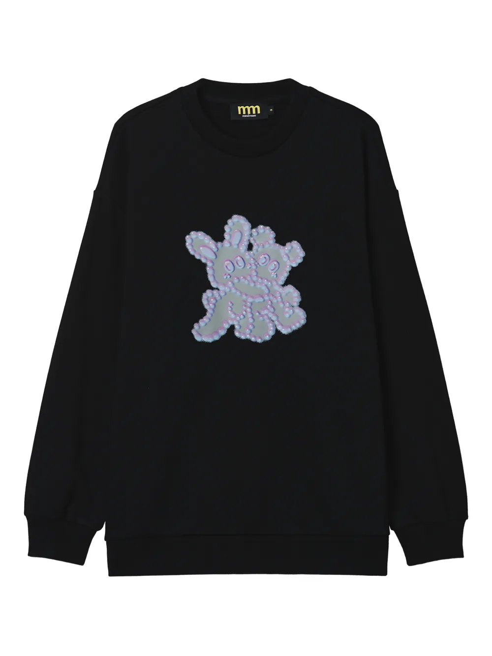 Mini Cream Appliqué Sweatshirt In Blue