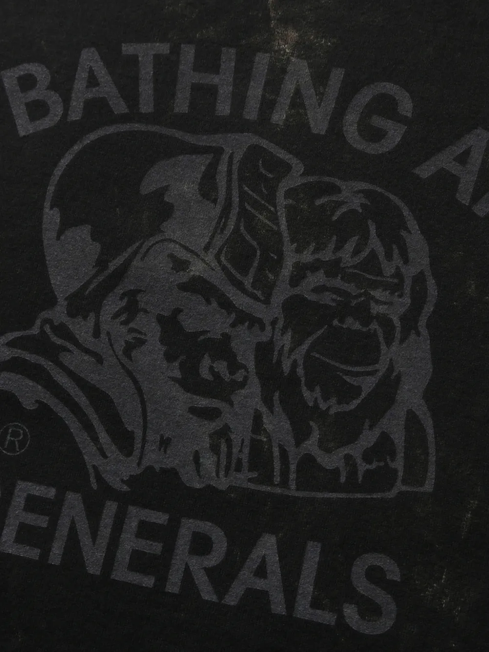 A BATHING APE T-shirt met grafische print Zwart