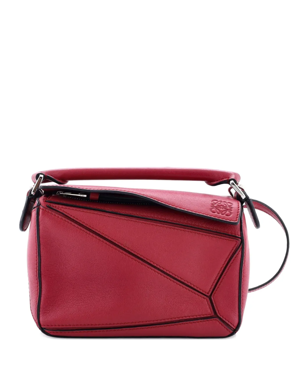 Loewe Pre-Owned Puzzle Bag Leather Mini crossbody bag - Rosso