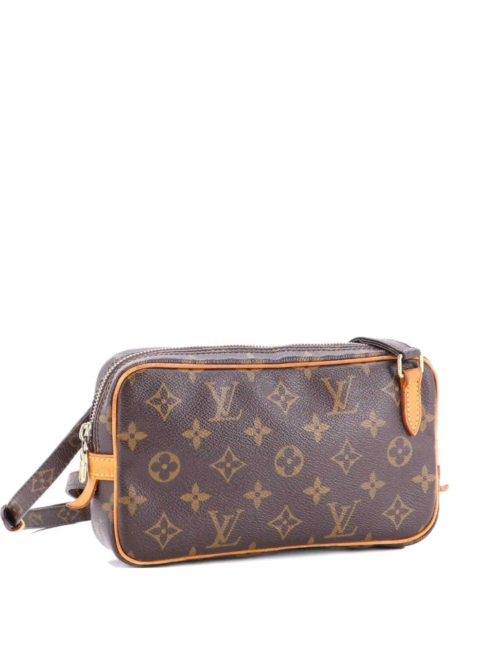 Pre-owned Louis Vuitton Pochette Marly Bandouliere Bag Monogram Canvas Crossbody Bag In Brown