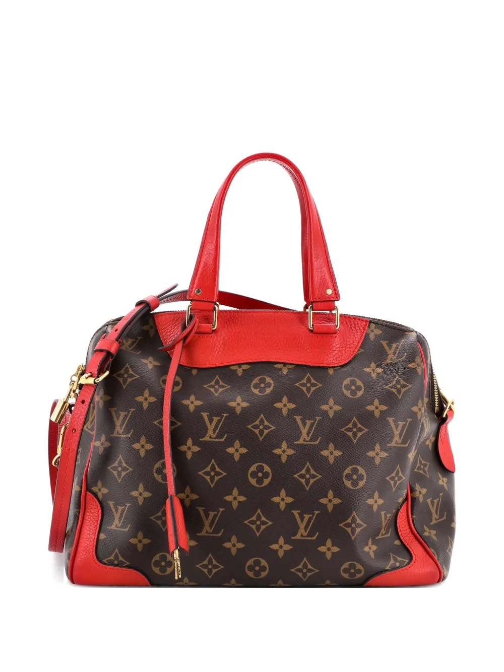 Pre-owned Louis Vuitton Retiro Nm Handbag Monogram Canvas And Leather Satchel In Brown