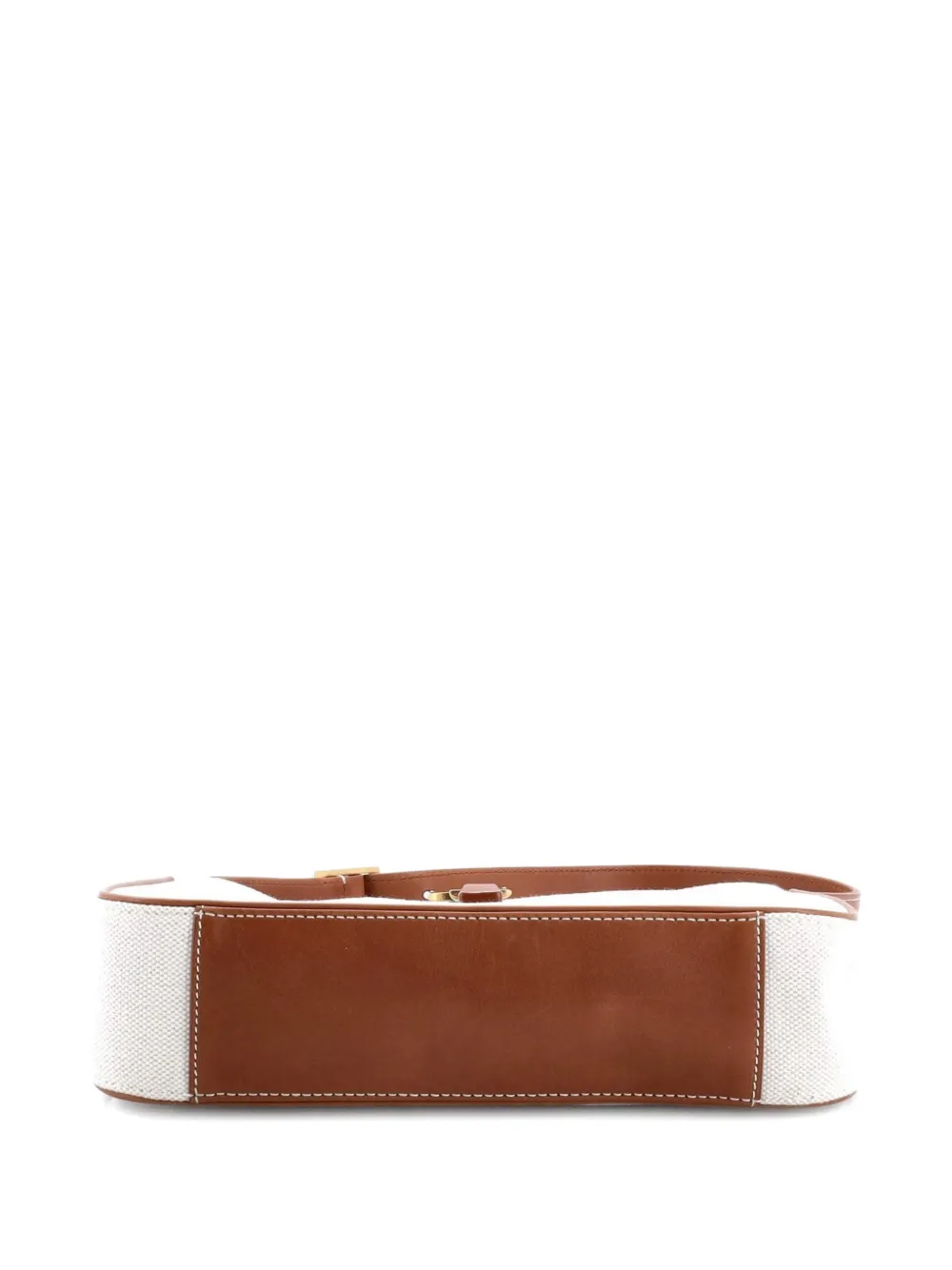 SAINT LAURENT Pre-owned Le 5 A 7 Canvas Small Hobo Bag In Brown