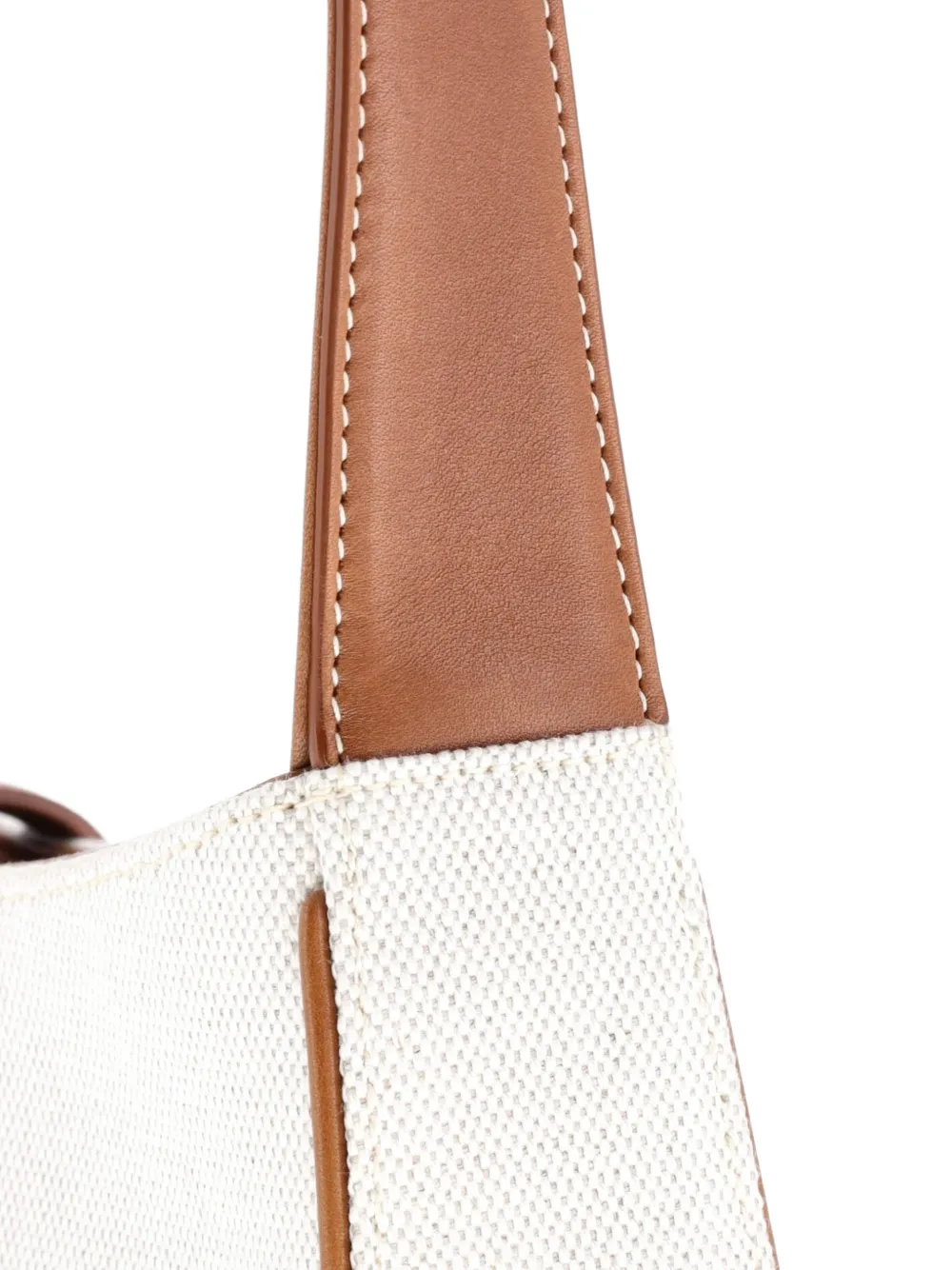 SAINT LAURENT Pre-owned Le 5 A 7 Canvas Small Hobo Bag In Brown