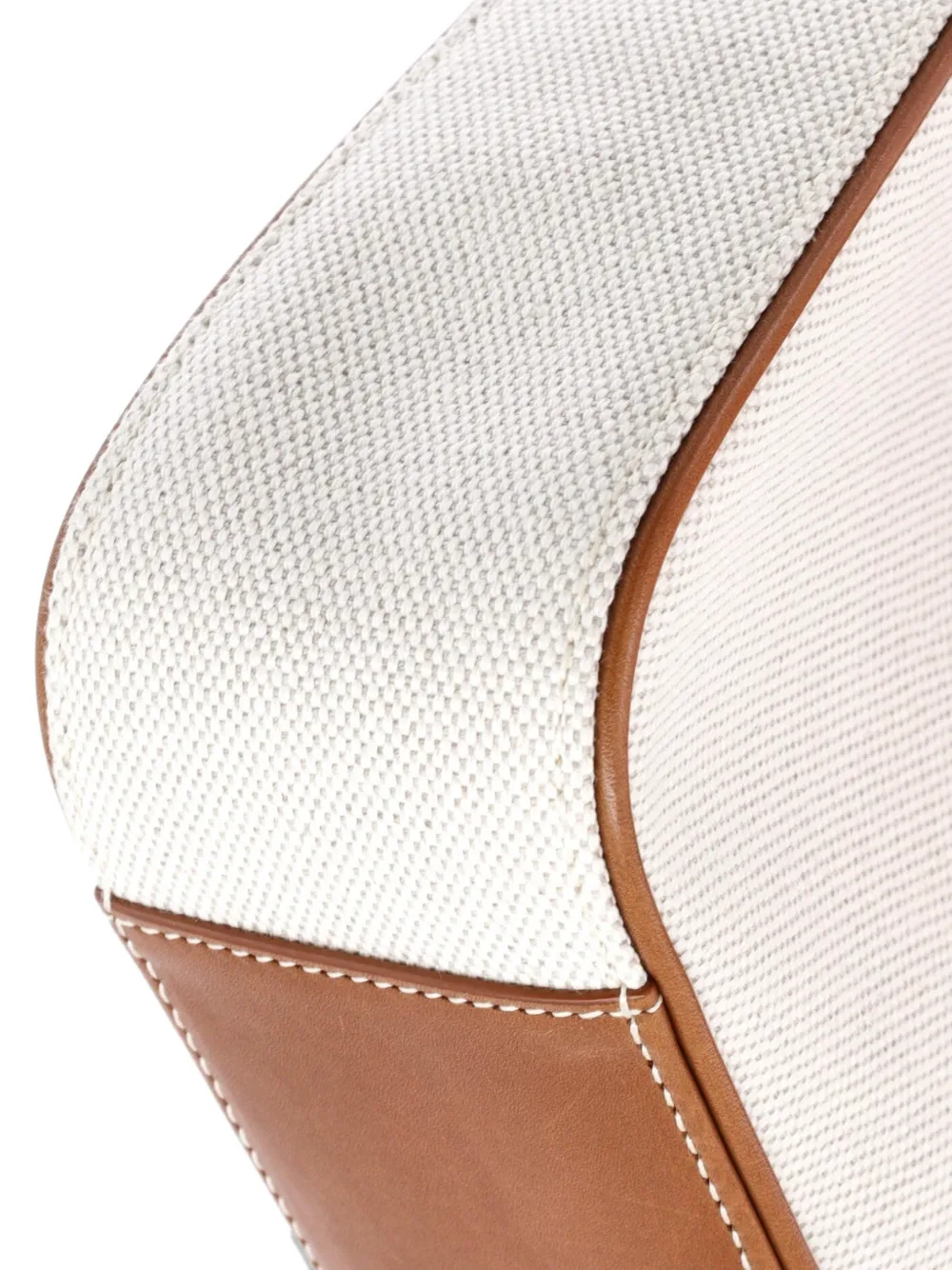 SAINT LAURENT Pre-owned Le 5 A 7 Canvas Small Hobo Bag In Brown