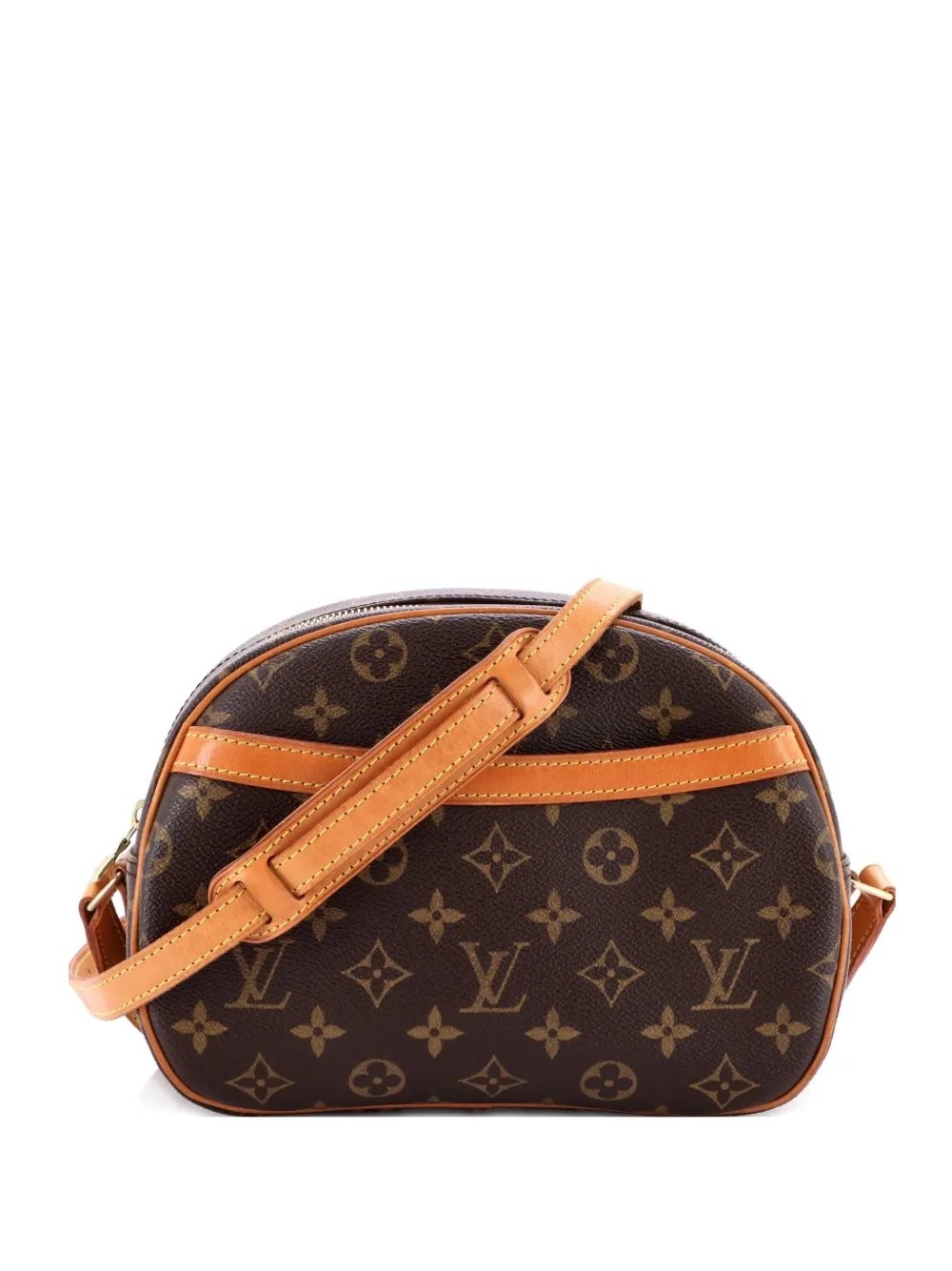 Pre-owned Louis Vuitton Blois Handbag Monogram Canvas Crossbody Bag In Brown