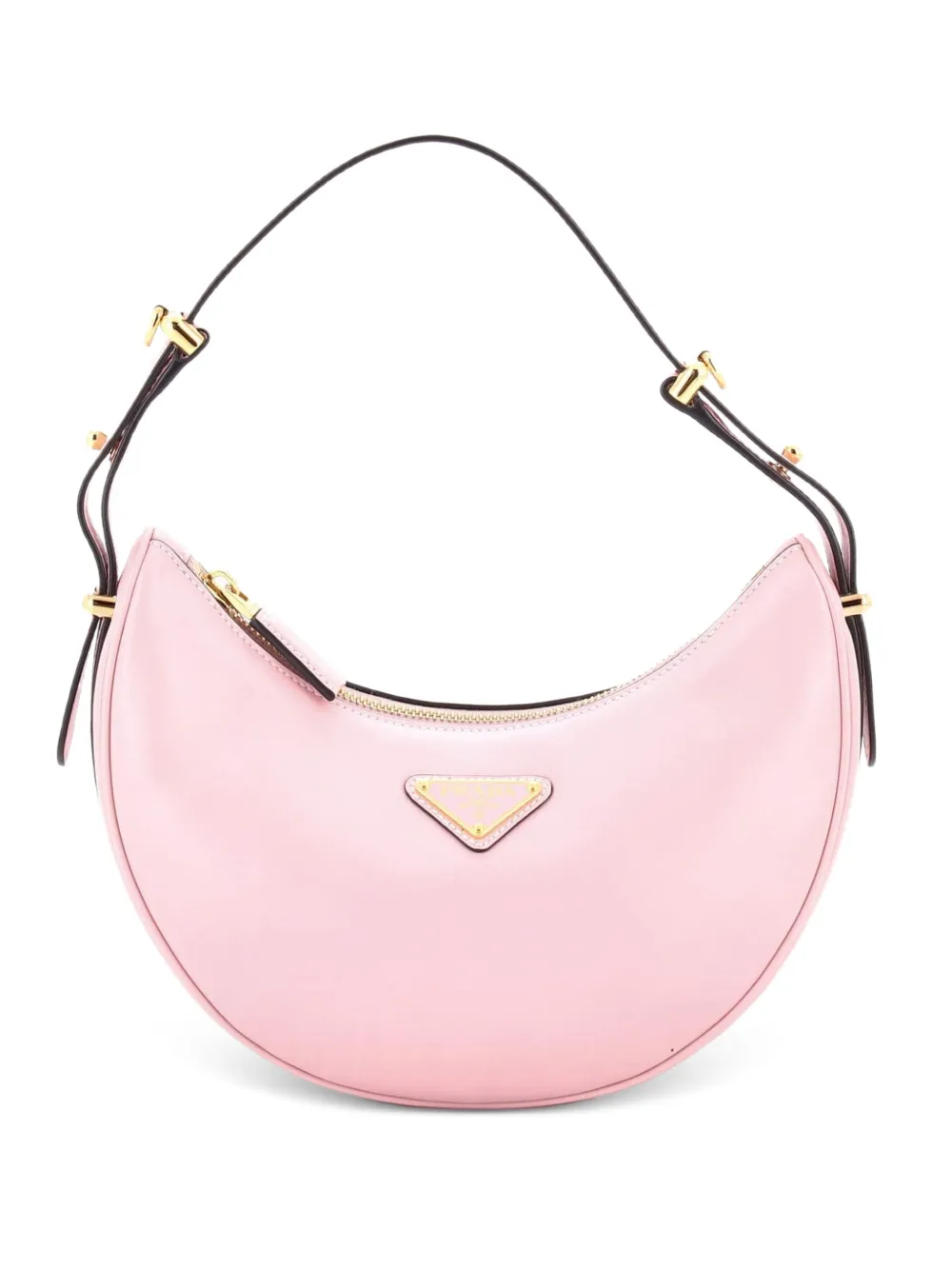 Prada Pre-Owned Arque Half Moon Leather Small hobo bag - Rosa