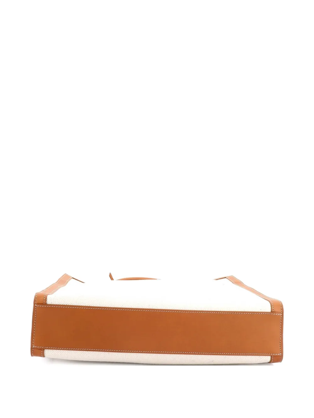 Vertical Cabas Canvas With Leather Large Tote Bag