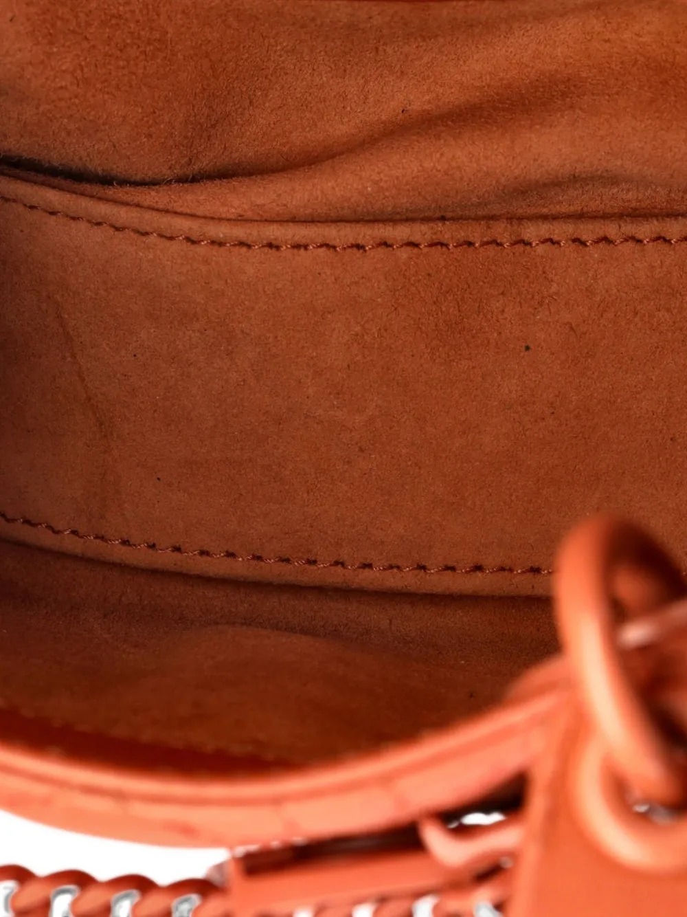 Pre-owned Dior Ultra Matte Lady  Chain Bag Cannage Quilt Calfskin Mini Shoulder Bag In Orange