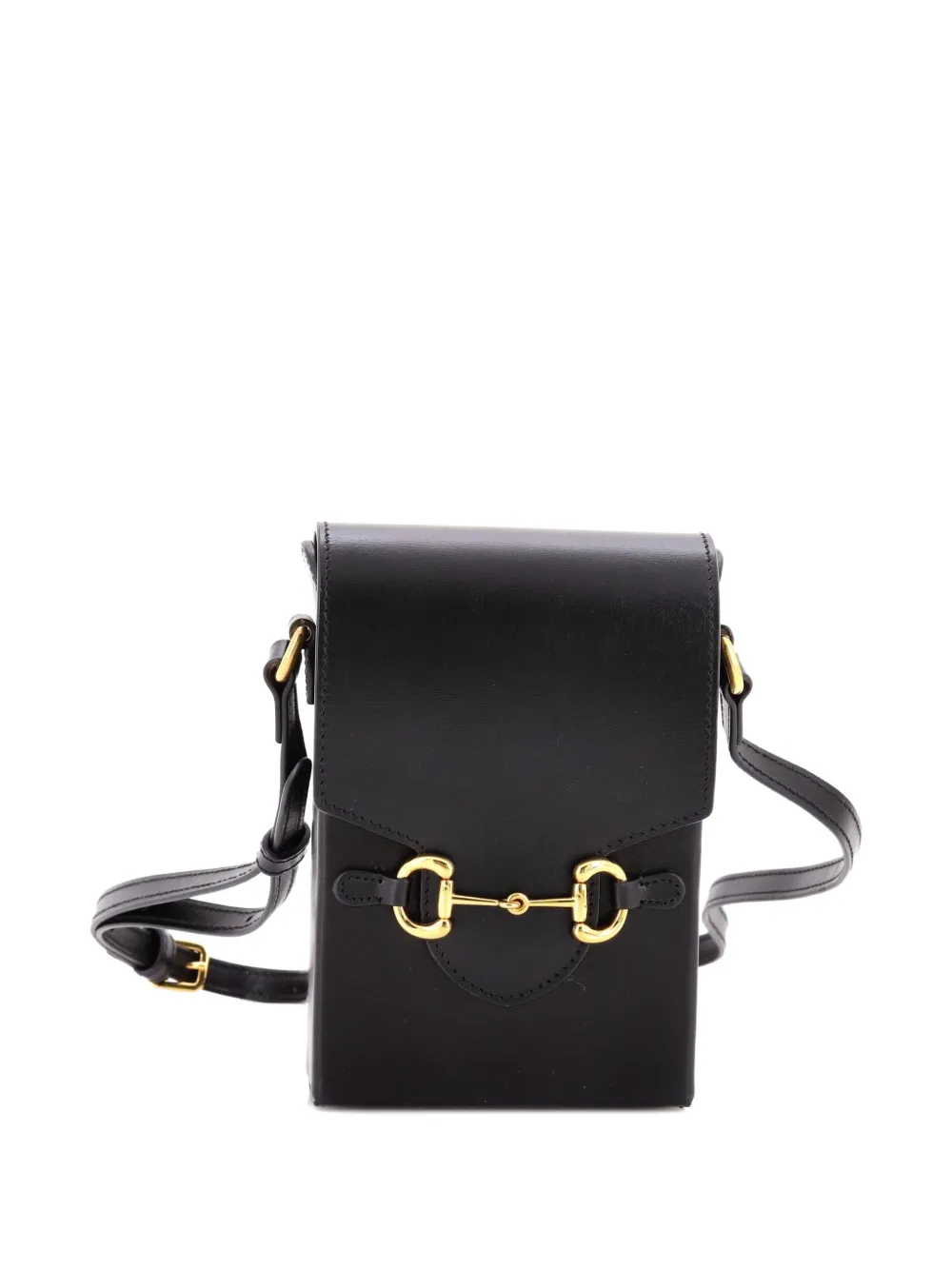 Gucci Pre-Owned Horsebit 1955 Leather Mini crossbody bag - Nero