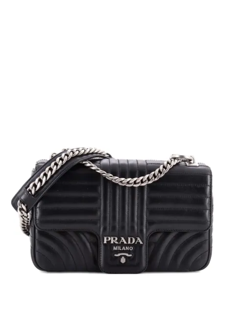 Prada Pre-Owned Chain Flap Shoulder Bag Diagramme Quilted Leather Medium crossbody bag