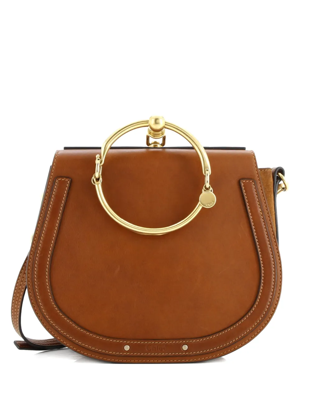 Pre-owned Chloé Nile Leather Medium Crossbody Bag In Brown