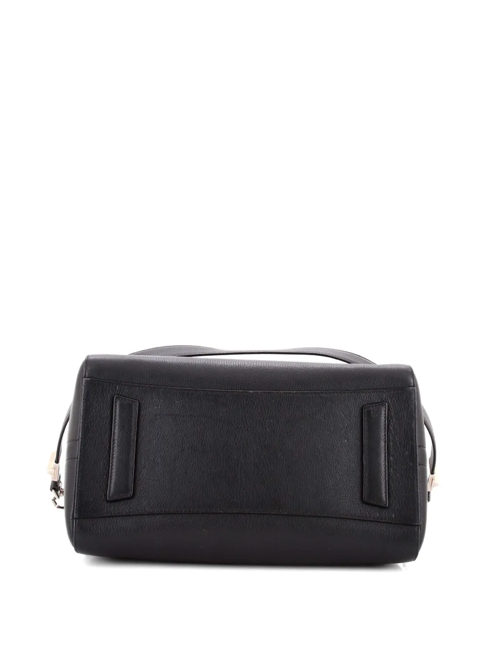 Pre-owned Givenchy Antigona Bag Leather And Kenya Metal Medium Satchel In Black