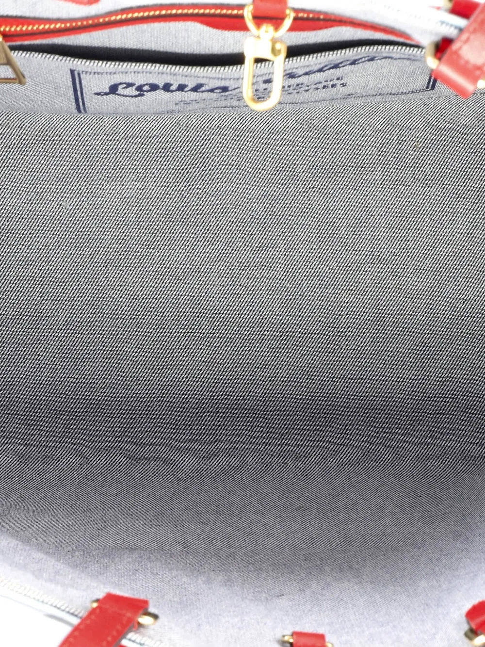 LOUIS VUITTON Pre-owned Onthego Damier And Monogram Patchwork Denim Gm Tote Bag In Blue