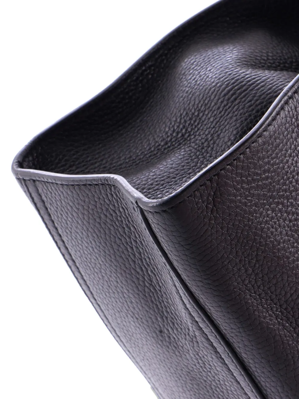 GUCCI Pre-owned Gg Marmont Top Handle Bag Leather Small Satchel In Black