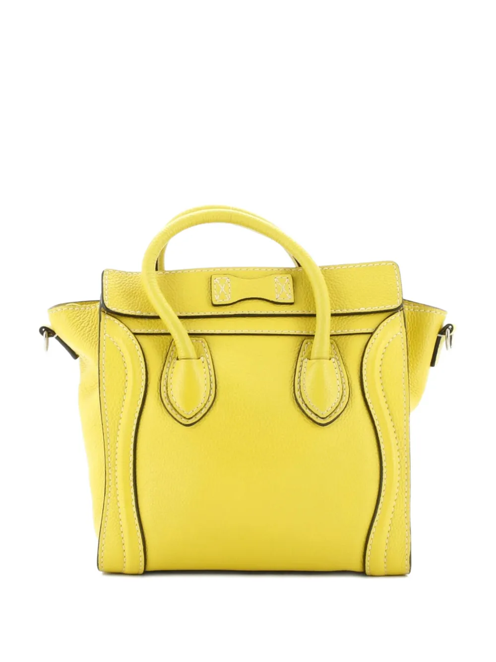 Celine Pre-Owned Luggage Bag Grainy Leather Nano crossbody bag - Giallo