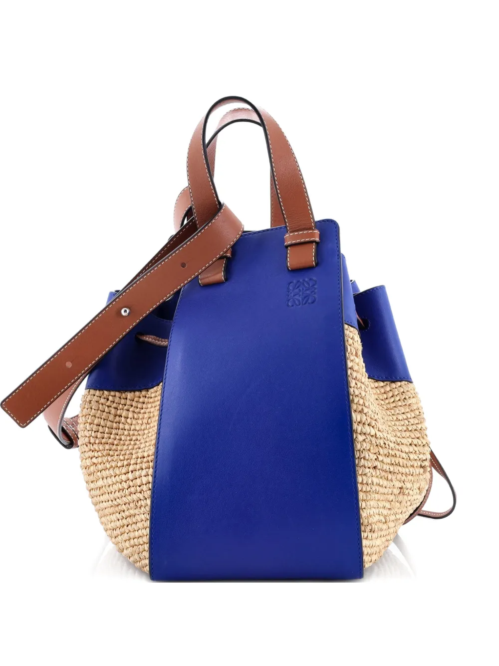 Loewe Pre-Owned Hammock Raffia Medium hobo bag | azul | Image 1