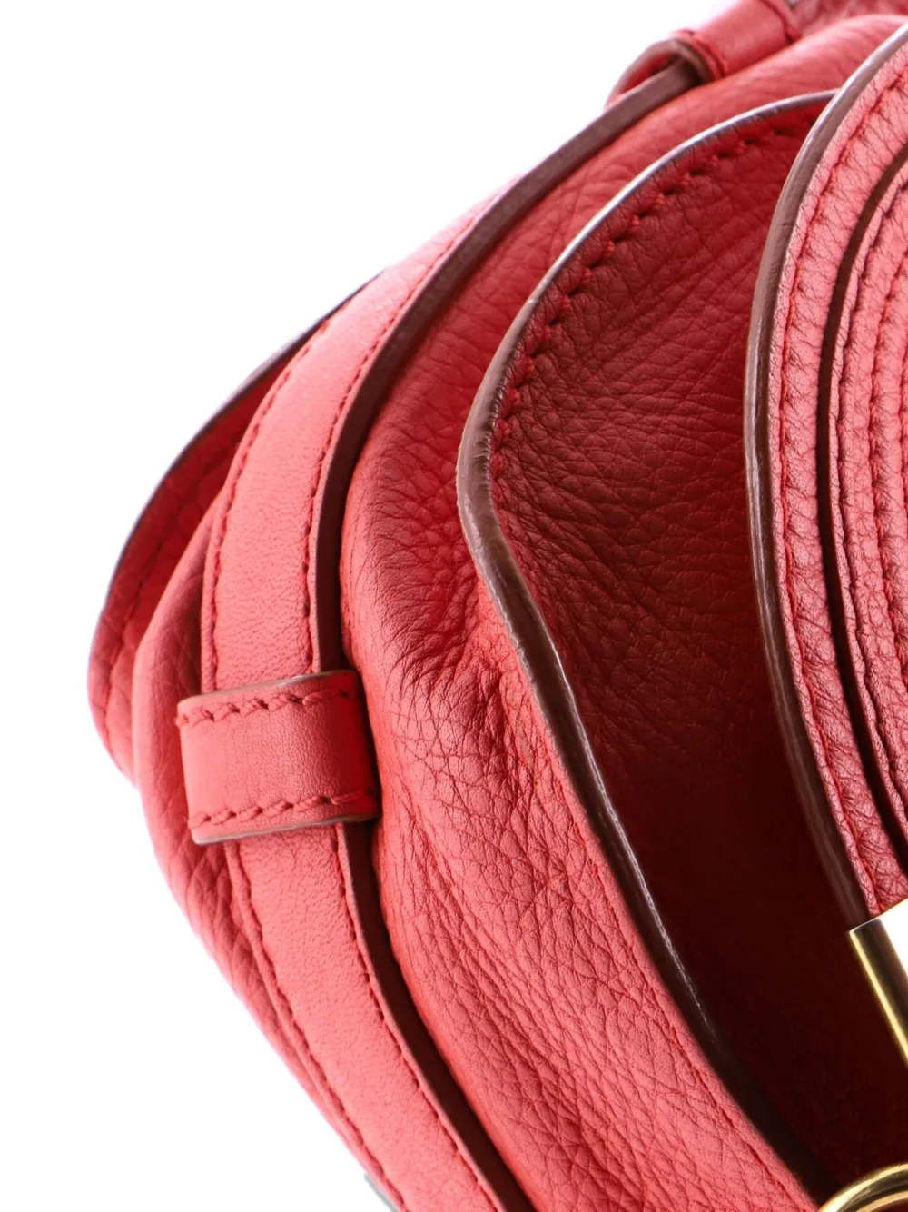 CHLOÉ Pre-owned Marcie Leather Mini Crossbody Bag In Pink