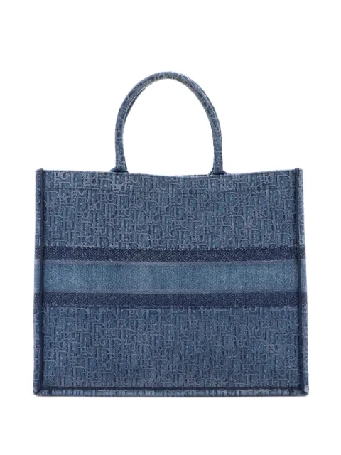 Christian Dior Pre-Owned Book Oblique Denim Large tote bag