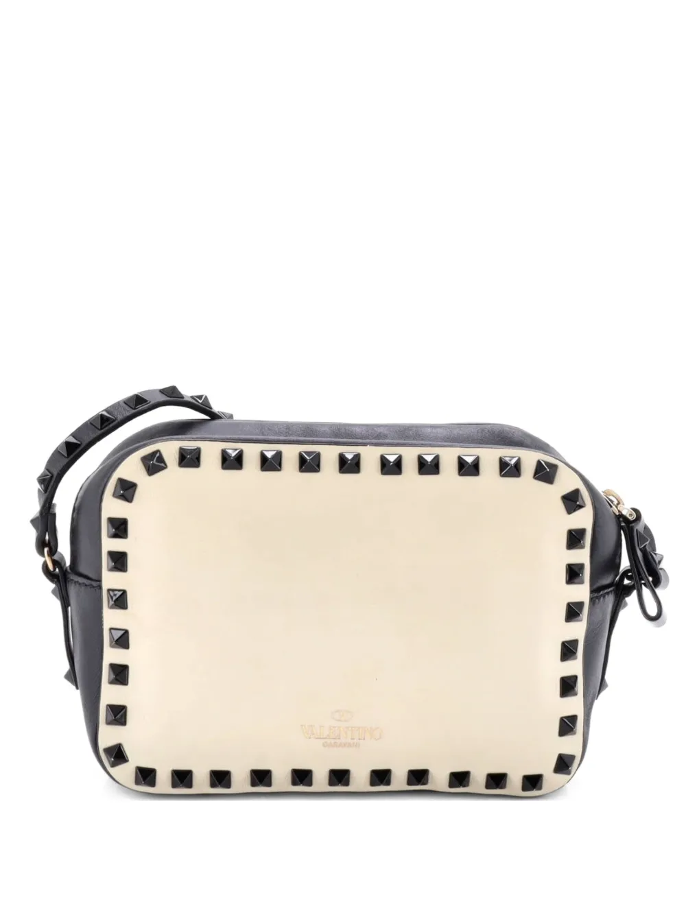 Valentino Garavani Pre-Owned Rockstud Camera Leather crossbody bag - Toni neutri