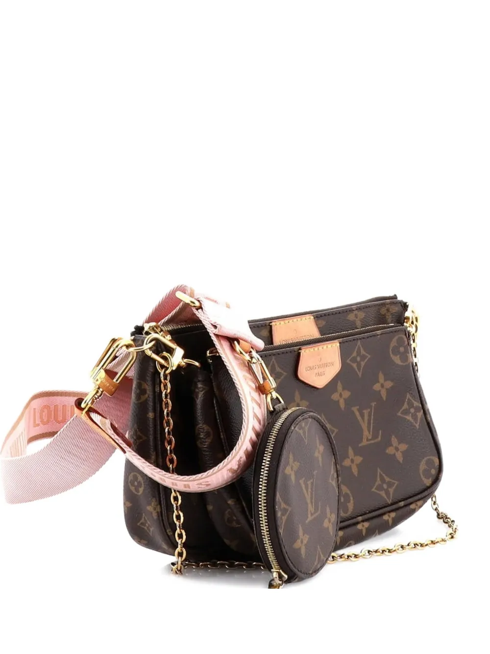 Louis Vuitton Pre-Owned Multi Pochette Accessoires Monogram Canvas crossbody bag - Brown
