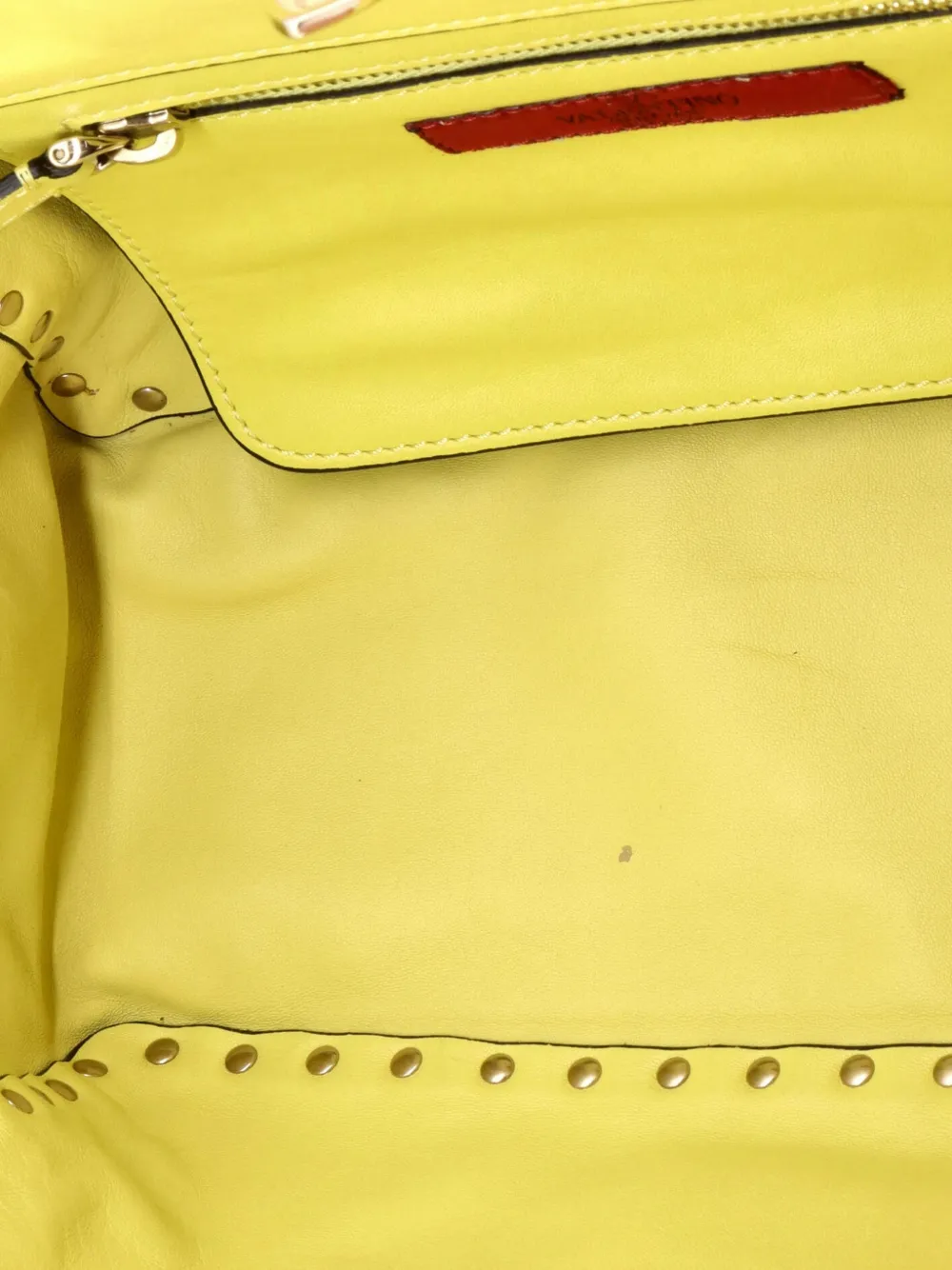 Pre-owned Valentino Garavani Rockstud Soft Leather Small Tote Bag In Multi