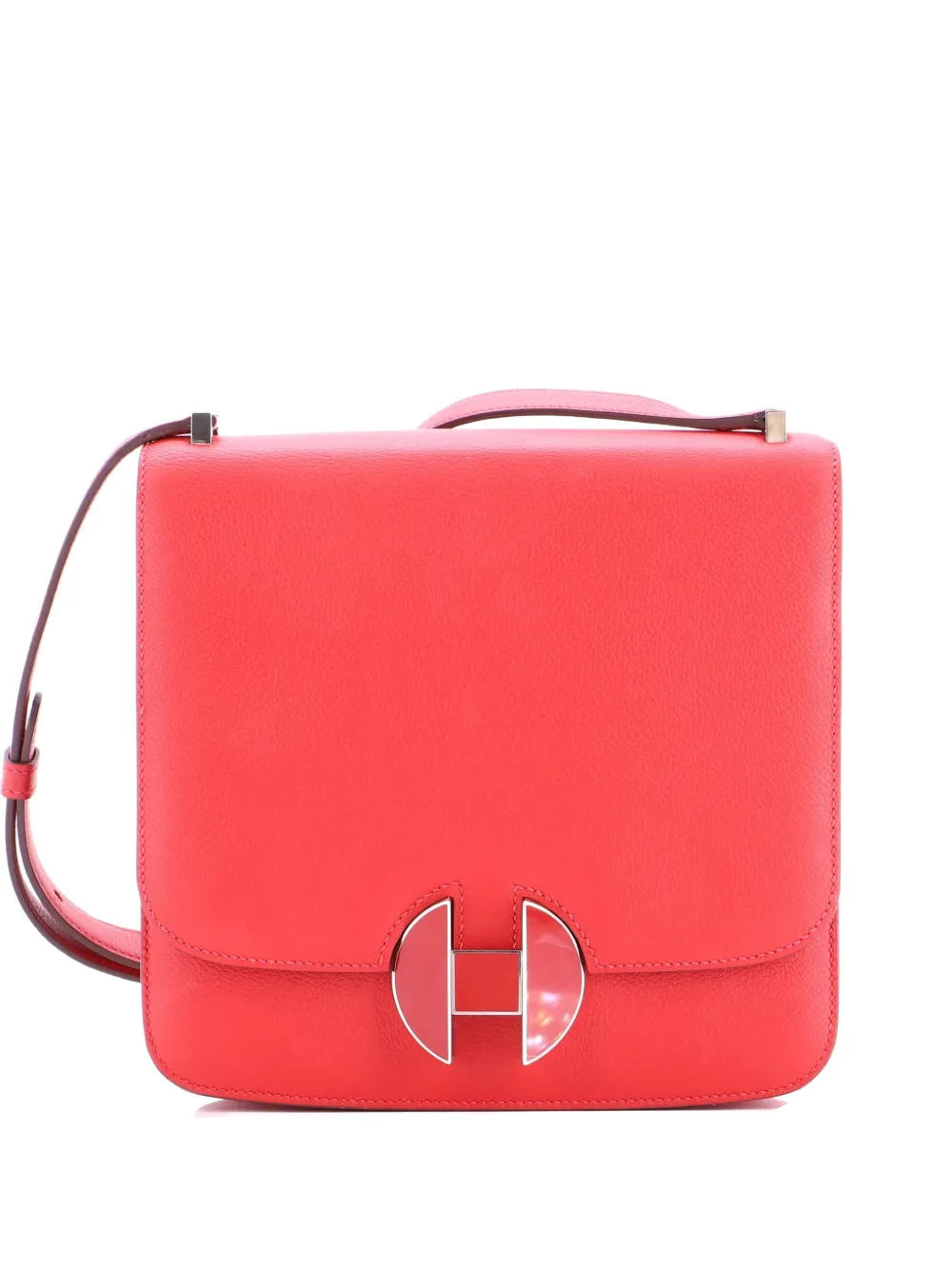 Pre-owned Hermes 2002 Evercolor 20 Shoulder Bag In Red