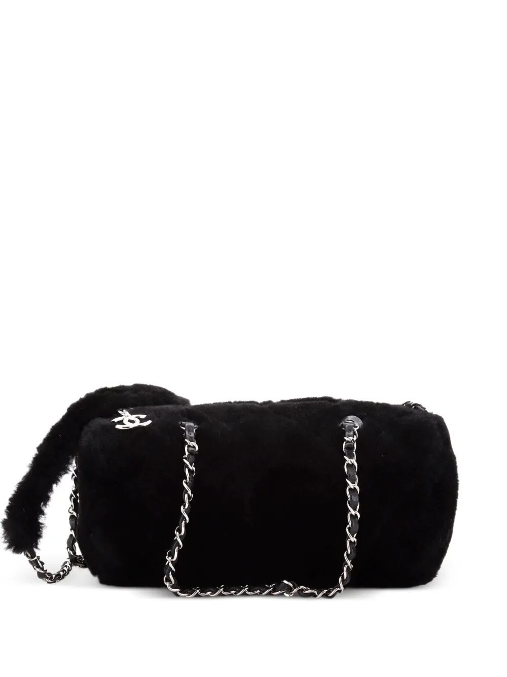 CHANEL Pre-Owned Barrel Bag Quilted Fur Small shoulder bag - Nero