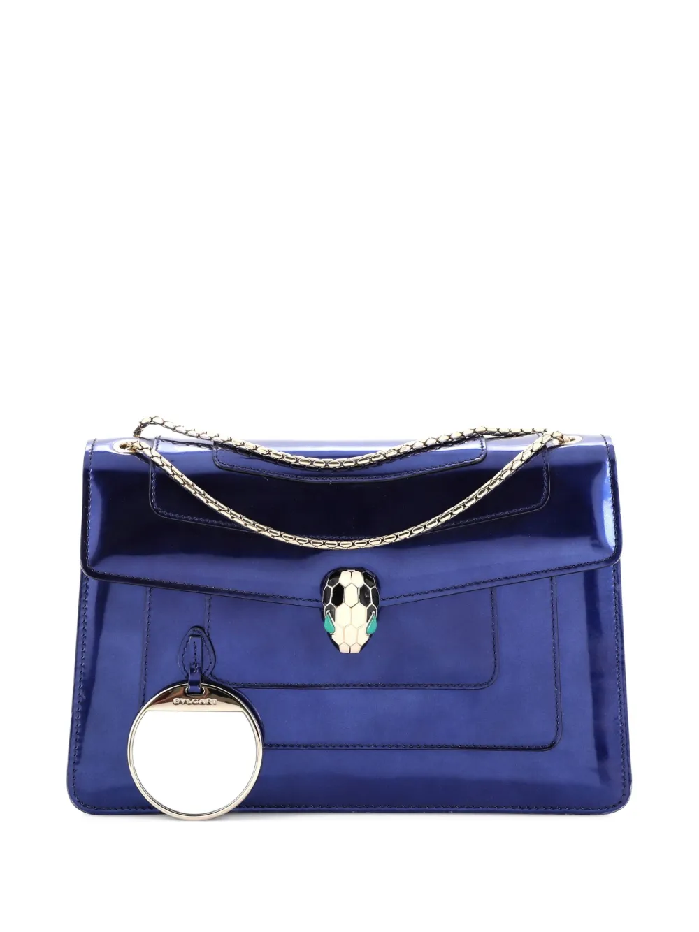 Bvlgari Pre-Owned Serpenti Forever Patent Medium shoulder bag - Blu